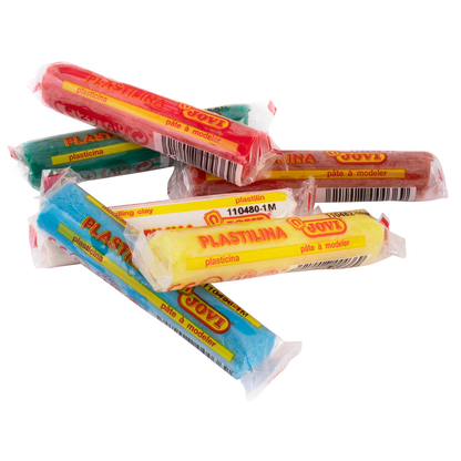 Artikelbild 2 für JOVI Knete PLASTILINA farbsortiert, 6 Farben je 15,0 g, Artikelnummer 392512