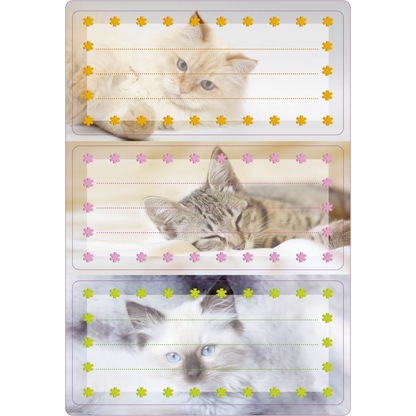 Artikelbild für HERMA Schuletiketten Katzen, 6 Etiketten, Artikelnummer 709503