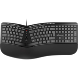 Artikelbild 1 für MediaRange MROS120 ergonomische Tastatur kabelgebunden schwarz, Artikelnummer 881823