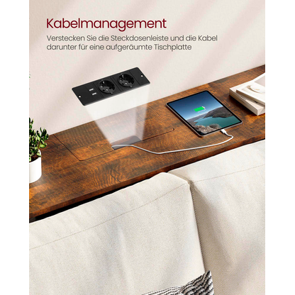 Artikelbild 6 für VASAGLE Konsolentisch rechteckig Spanplatte braun 120,0 x 25,0 x 81,0 cm, 1 St., Artikelnummer 290819