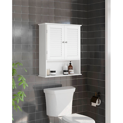 Artikelbild 5 für VASAGLE Bad-Hängeschrank BBC27WT weiß 60,0 x 20,0 x 70,0 cm, Artikelnummer 439038