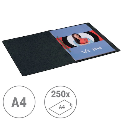 Artikelbild 3 für VON LEITZ Schnellhefter Karton schwarz DIN A4, 1 St., Artikelnummer 635369