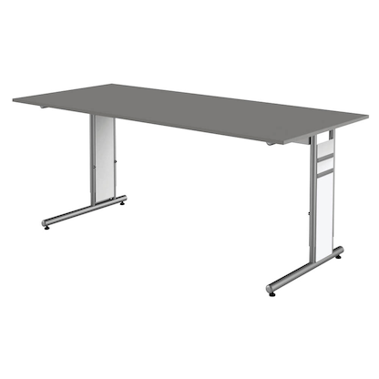 Artikelbild für Kerkmann Priola höhenverstellbarer Schreibtisch grafit rechteckig, C-Fuß-Gestell silber 180,0 x 80,0 cm, Artikelnummer 449583