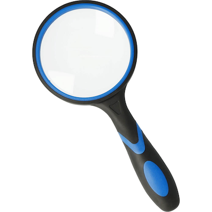 Artikelbild für WESTCOTT Lupe schwarz/blau 3-fach, Ø 100 mm, Artikelnummer 537433