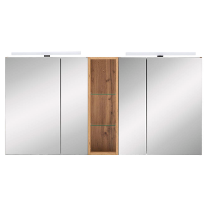 Artikelbild 4 für MÖBELPARTNER Spiegelschrank Duo 701523 eiche landhaus 140,0 x 16,0 x 75,0 cm, Artikelnummer 673493