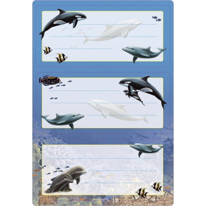 Artikelbild für HERMA Schuletiketten Delfine, 6 Etiketten, Artikelnummer 709521