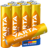Artikelbild 1 für VARTA Batterien LONGLIFE Alkali-Mangan Micro AAA 1,5 V, 8 St., Artikelnummer 856229