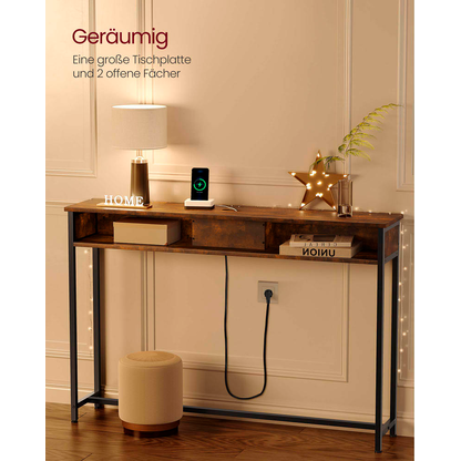 Artikelbild 4 für VASAGLE Konsolentisch rechteckig Spanplatte braun 120,0 x 25,0 x 81,0 cm, 1 St., Artikelnummer 290819