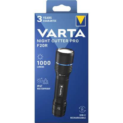 Artikelbild 4 für VARTA Night Cutter Pro F20R LED Taschenlampe schwarz 16,1 cm, 1000 Lumen, 1 St., Artikelnummer 621617