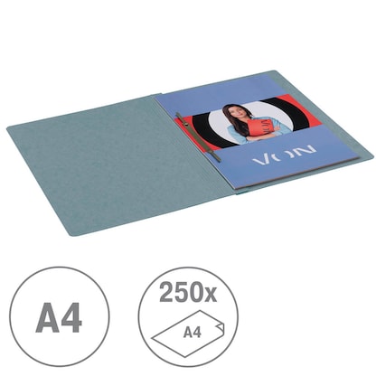 Artikelbild 3 für VON LEITZ Schnellhefter Karton grau DIN A4, 1 St., Artikelnummer 635499