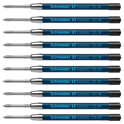 Artikelbild für Schneider Express 735 Kugelschreiberminen M schwarz, 10 St., Artikelnummer 185215
