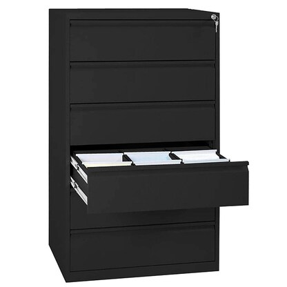 Artikelbild für LÜLLMANN Karteischrank tiefschwarz 76,0 x 62,0 x 132,0 cm, 1 St., Artikelnummer 183649