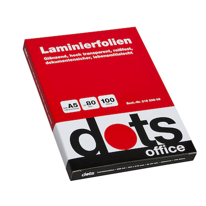 Artikelbild 10 für dots Laminierfolien glänzend für A5 80 micron, 100 St., Artikelnummer 218226
