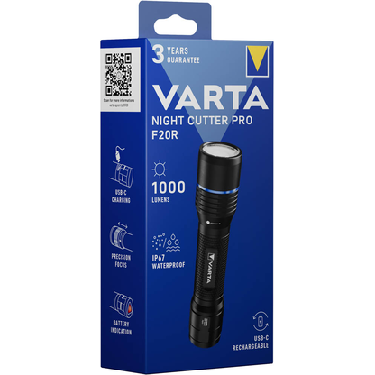 Artikelbild 3 für VARTA Night Cutter Pro F20R LED Taschenlampe schwarz 16,1 cm, 1000 Lumen, 1 St., Artikelnummer 621617