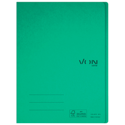 Artikelbild 7 für VON LEITZ Schnellhefter Karton grün DIN A4, 1 St., Artikelnummer 635357