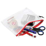 Artikelbild 1 für FolderSys Reißverschlussbeutel DIN B6 transparent/rot 0,15 mm, 1 St., Artikelnummer 641787