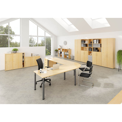 Artikelbild 6 für HAMMERBACHER Aktenregal Mirakel ahorn 80,0 x 40,0 x 215,6 cm, 1 St., Artikelnummer 100133