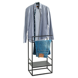 Artikelbild 1 für HAKU Möbel Herrendiener 47519 schwarz Metall 47,0 x 128,0 cm, Artikelnummer 105439