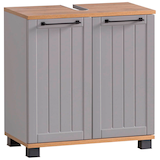 Artikelbild 1 für MÖBELPARTNER Waschtischunterschrank ohne Waschbecken Jelda 154176 platingrau, eiche-landhaus 59,8 x 32,6 x 62,4 cm, Artikelnummer 172199