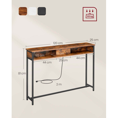 Artikelbild 5 für VASAGLE Konsolentisch rechteckig Spanplatte braun 120,0 x 25,0 x 81,0 cm, 1 St., Artikelnummer 290819