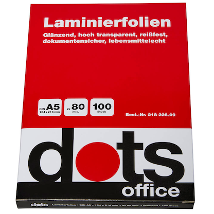 Artikelbild 11 für dots Laminierfolien glänzend für A5 80 micron, 100 St., Artikelnummer 218226
