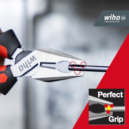 Artikelbild 5 für Wiha Kombizange Industrial mit DynamicJoint® und OptiGrip 34307, Länge: 18,0 cm, 1 St., Artikelnummer 716926