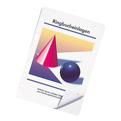 Artikelbild 3 für Ringbucheinlagen Kugel und Kegel A5 kariert, 50 Blätter, 10 Satz, Artikelnummer 426106