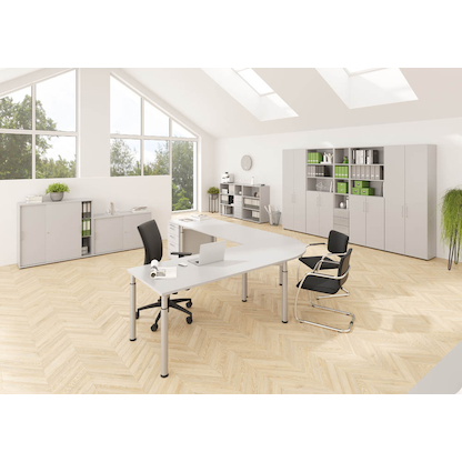 Artikelbild 6 für HAMMERBACHER Aktenregal Mirakel lichtgrau 80,0 x 40,0 x 215,6 cm, 1 St., Artikelnummer 100592