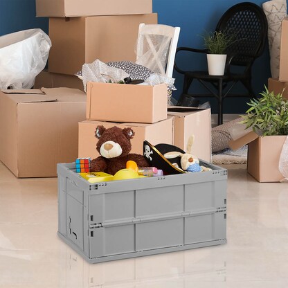 Artikelbild 3 für relaxdays Klappbox 60,0 l grau 58,5 x 40,0 x 31,5 cm, 1 St., Artikelnummer 364301