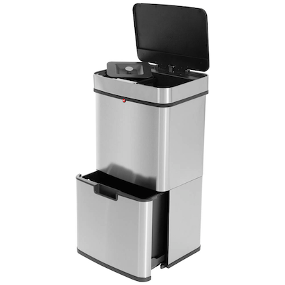 Artikelbild für Hailo Öko Vario XL Mülleimer 50,0 l silber, schwarz, 1 St., Artikelnummer 458579