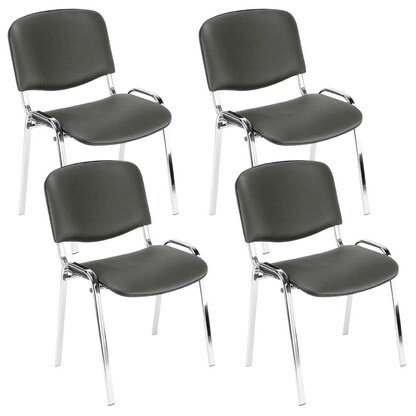 Artikelbild für Nowy Styl Besucherstühle Iso anthrazit Kunstleder, 4 St., Artikelnummer 470839