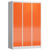 Artikelbild 1 für ClassiX Schließfachschrank feuerrot, lichtgrau X-523334, 9 Schließfächer 118,5 x 50,0 x 180,0 cm, Artikelnummer 188456