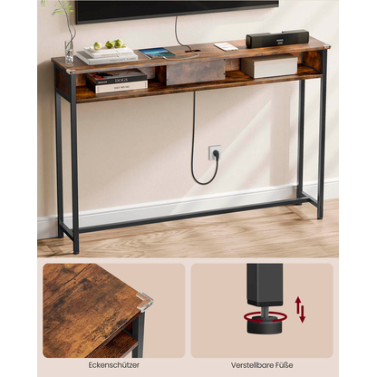 Artikelbild 9 für VASAGLE Konsolentisch rechteckig Spanplatte braun 120,0 x 25,0 x 81,0 cm, 1 St., Artikelnummer 290819