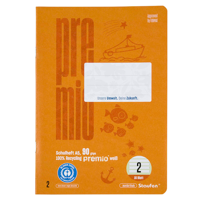 Artikelbild 2 für Staufen® Schulheft Premio Lineatur 2 liniert DIN A5 ohne Rand, 16 Blatt, 1 St., Artikelnummer 453179