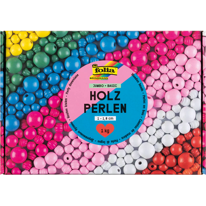 Artikelbild 5 für folia Holzperlen BASIC mehrfarbig 2.000 St., Artikelnummer 692717