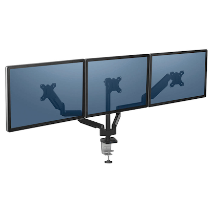 Artikelbild 8 für Fellowes Monitor-Halterung Platinum Series 8042601 schwarz für 3 Monitore, Tischklemme, Tischbohrung, Artikelnummer 377395