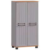 Artikelbild 1 für MÖBELPARTNER Badschrank Jelda 154235 platingrau, eiche-landhaus 59,8 x 32,6 x 116,9 cm, Artikelnummer 172227