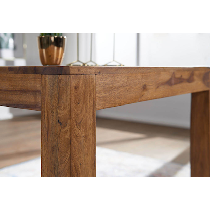 Artikelbild 7 für WOHNLING Esstisch sheesham quadratisch, 4-Fuß-Gestell sheesham, 80,0 x 80,0 x 76,0 cm, Artikelnummer 904617