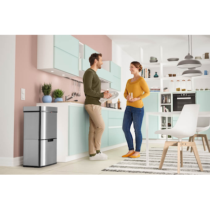 Artikelbild 4 für Hailo Öko Vario XL Mülleimer 50,0 l silber, schwarz, 1 St., Artikelnummer 458579