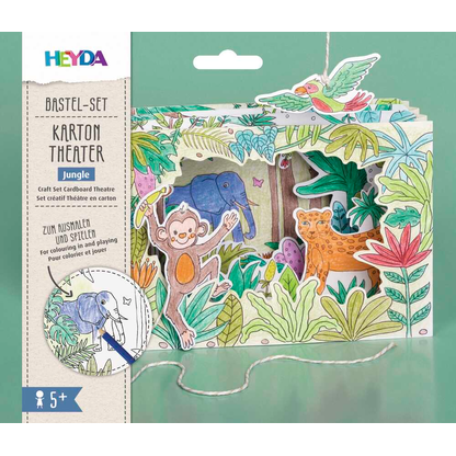Artikelbild 2 für HEYDA Bastelset Karton-Theater Jungle mehrfarbig, Artikelnummer 779339