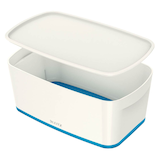 Artikelbild 1 für LEITZ MyBox Aufbewahrungsbox 5,0 l perlweiß/blau 31,8 x 19,1 x 12,8 cm, 1 St., Artikelnummer 403129