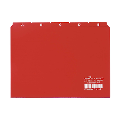 Artikelbild für DURABLE Karteikartenregister A-Z rot, Artikelnummer 415873