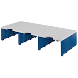 Artikelbild 1 für styro Sortierstation Styrodoc Jumbo Aufbaueinheit grau/blau mit 3 Fächern, Artikelnummer 251124