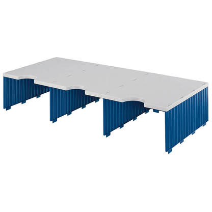 Artikelbild für styro Sortierstation Styrodoc Jumbo Aufbaueinheit grau/blau mit 3 Fächern, Artikelnummer 251124