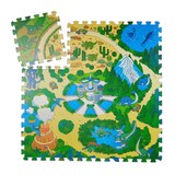 Artikelbild 1 für relaxdays Spielmatte Dinosaurier grün/bunt 90,0 x 90,0 cm, Artikelnummer 441834