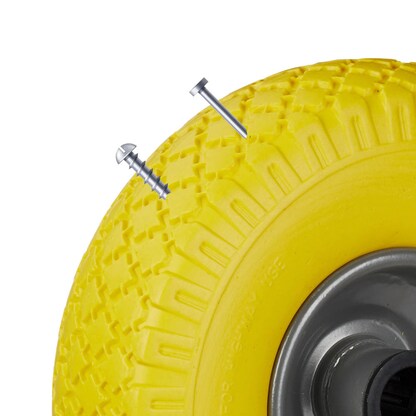 Artikelbild 4 für relaxdays Sackkarrenräder luftbereift gelb, grau Stahl Felgen, Achse 2,5 cm, Artikelnummer 452332
