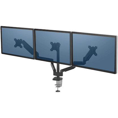Artikelbild 3 für Fellowes Monitor-Halterung Platinum Series 8042601 schwarz für 3 Monitore, Tischklemme, Tischbohrung, Artikelnummer 377395