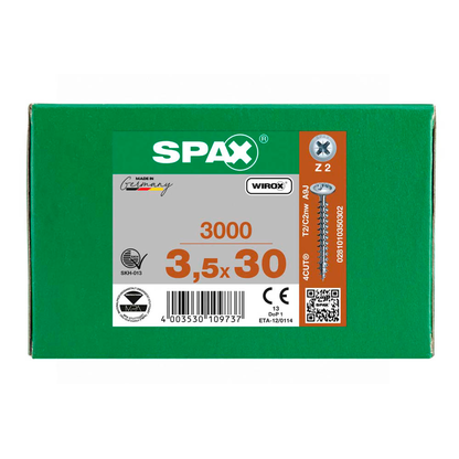 Artikelbild 10 für SPAX® Universalschrauben Z2 Rückwandkopf WIROX 0281010350302 3,5 mm x 30 mm, 3.000 St., Artikelnummer 395768