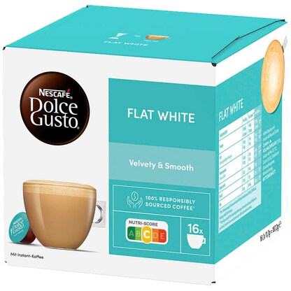 Artikelbild für NESCAFÉ DOLCE GUSTO® Flat White Velvety & Smooth Kaffeekapseln, mild, 16 Stück, Artikelnummer 612863