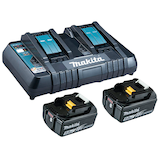 Artikelbild 1 für makita Werkzeugakkus mit Schnellladegerät Power Source Kit Lithium-Ionen 2x 5,0 Ah, Artikelnummer 141281